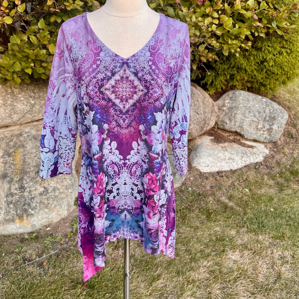 Live and Let Live Purple Tunic Top - Picture 4 of 16
